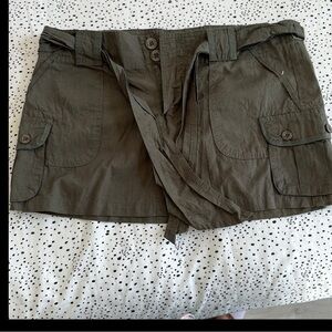 Olive Mini Cargo Skirt from Pacific Girl nwot